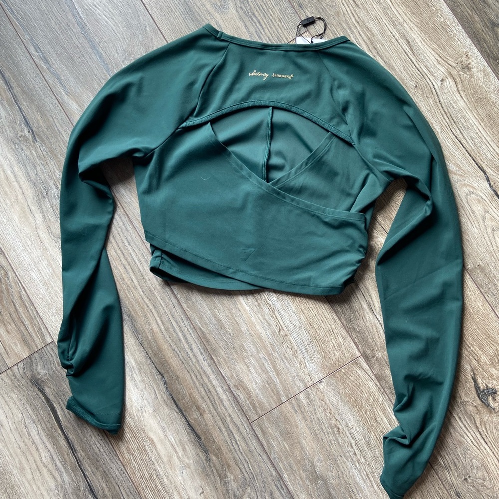 Gymshark Green Long Sleeve Crop Top